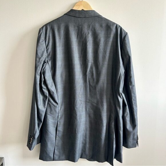 ERMENEGILDO Zegna Blue Grey Wool Blazer 15 milmil 15 size 52 - Picture 9 of 11